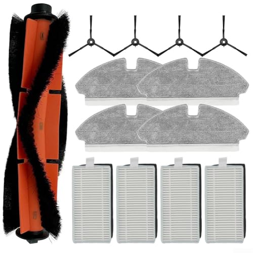 13-teiliges Ersatzteil-Set für Mova M1 Staubsauger, Hauptbürste, Seitenbürsten, Filter, Mikrofaser-Wischtücher von Filteilect