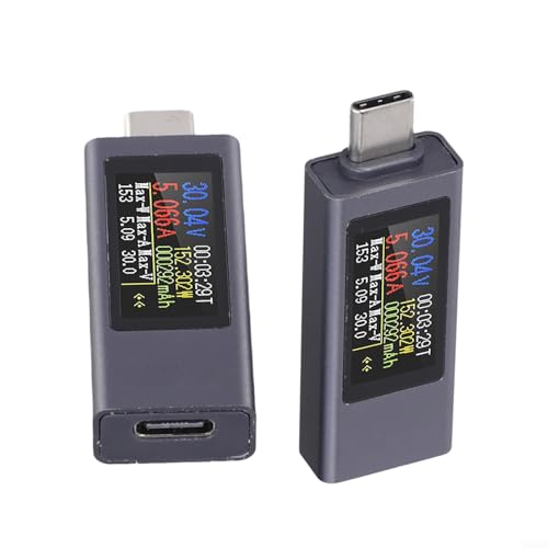 2 Stück Typ-C Spannungsprüfer 2302C 240W Lademessgerät Stromspannungsmesser 2 Stück Typ-C Spannungsprüfer 2302C 240W Lademessgerät Stromspannungsmesser von Filteilect