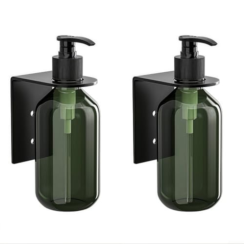 2 x 300 ml Seifenspender zur Wandmontage für Duschgel und Lotion (schwarz) von Filteilect