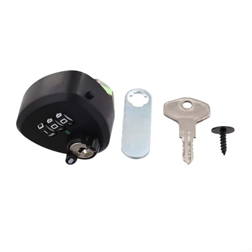 20/25 mm Zinklegierung, 3-stelliges Zahlenschloss mit Schlüssel für Briefkasten, Schublade, Schrank und Schließfach, mechanisches Passwortschloss für Zuhause oder (20 mm, schwarz) von Filteilect