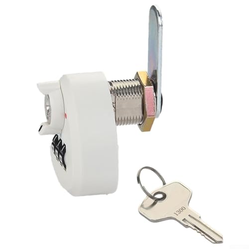 20/25 mm Zinklegierung, 3-stelliges Zahlenschloss mit Schlüssel für Briefkasten, Schublade, Schrank und Schließfach, mechanisches Passwortschloss für Zuhause oder (20 mm weiß) von Filteilect