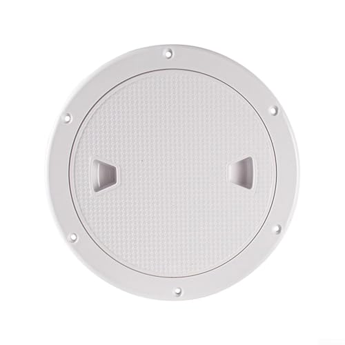 20,3 cm große, schwarze, runde Inspektionsluke, Marine-Zugangsanschlussluke, Boot-Zugangsanschluss, Kunststoff, rund, rutschfest, Inspektionsluke, Bootswartungsluke, Deck-Zugangsanschluss (weiß) von Filteilect