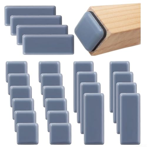 24 Stück Selbstklebende Möbelgleiter in Quadratische und Rechteckige Form, PTFE-Gleiter für Sofas, Schränke und Tische, schützen Holz von Filteilect