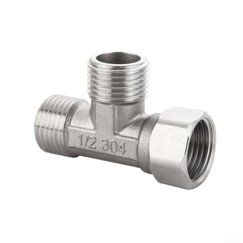 3-Wege-T-Adapter aus Edelstahl, Umstellventil, G1/2-Anschluss, für WC, Bidet oder Duschbrause 3-Wege-T-Adapter aus Edelstahl, Umstellventil, G1/2-Anschluss, für WC, Bidet oder Duschbrause von Filteilect