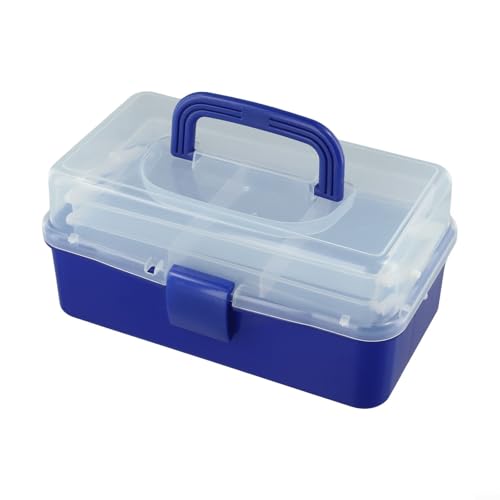 3-lagige Angelausrüstungsbox, Organizer, multifunktionale Aufbewahrungsbox mit verstellbaren Gittern, transparenter Kunststoff-Werkzeugkoffer für Schmuck und (c) von Filteilect