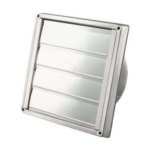 304 Edelstahl-Schwerkraftgitter-Entlüftungsabdeckung mit Rückschlagklappe für Wäschetrockner, Küche, Abluftventilator, Badezimmer, 150 mm von Filteilect