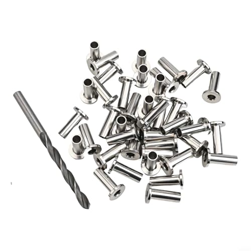 316 Edelstahl-Drahtseil-Schutzhülsen für Treppengeländer, Kabelzubehör, elektrolytisch polierte Abdeckungen, 40 Stück (3/16 Zoll) von Filteilect