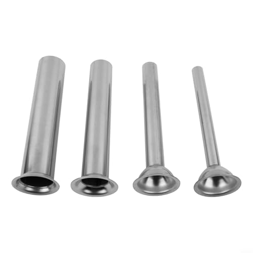 4-teiliges Edelstahl-Wurstfüllrohr-Set, Wurstfüllrohr-Set, Edelstahl-Trichter, Düsen, 4 Größen (5,4 cm) von Filteilect