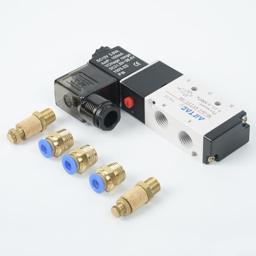 4V210-08 DC 12 V Magnet-Pneumatikventil, 5 Anschlüsse, 2 Positionen und Anschluss R von Filteilect