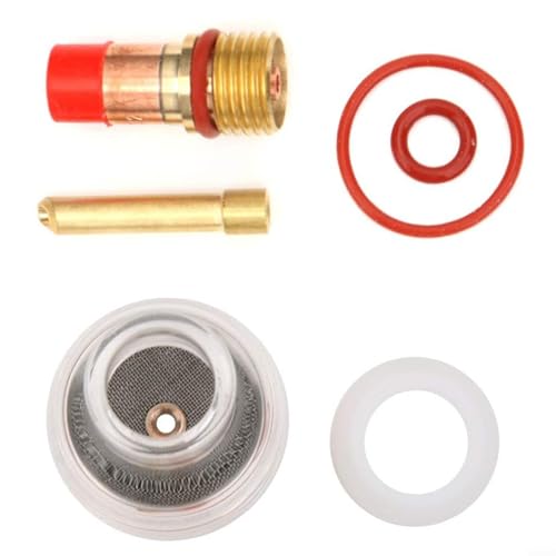 6 Stück für WIG WP Schweißbrenner-Set, Taschenlampe, Gaslinse, Spannzange, Glasbecher für WP‑17/18/26 6 Stück für WIG WP Schweißbrenner-Set, Taschenlampe, Gaslinse, Spannzange, Glasbecher für WP‑17/18/26 von Filteilect