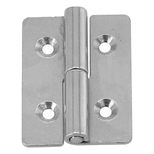 Abnehmbares Edelstahl-Türscharnier, 40 x 30 mm, abnehmbares robustes Scharnier für Schrank, Kleiderschrank und Innentüren, Silber (40 x 30 x 1,5 rechts) von Filteilect