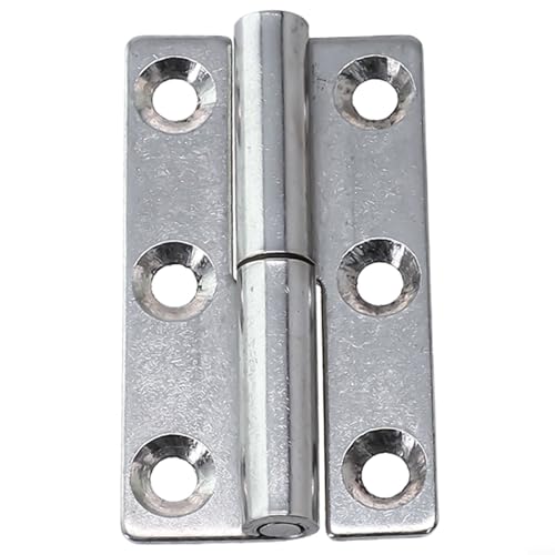 Abnehmbares Türscharnier aus 304 Edelstahl, zum Abheben der Flagge, robustes Flügelscharnier für Schränke, Kleiderschränke, Innen- und Außentüren, Verschleiß (6,3 cm links) von Filteilect