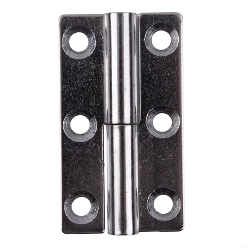 Abnehmbares Türscharnier aus 304 Edelstahl, zum Abheben der Flagge, robustes Flügelscharnier für Schränke, Kleiderschränke, Innen- und Außentüren, Verschleiß (6,3 cm rechts) von Filteilect