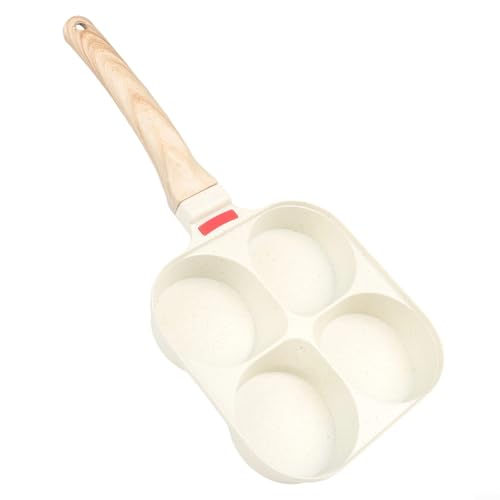 Antihaftbeschichtete Eierpfanne für 4 Tassen mit Temperaturanzeige, Maifan-Steinbeschichtung für perfektes Frühstück, kompatibel mit allen Herdarten einschließlich Induktion (weiße vier Löcher) Antihaftbeschichtete Eierpfanne für 4 Tassen mit Temperaturanzeige, Maifan-Steinbeschichtung für perfektes Frühstück, kompatibel mit allen Herdarten einschließlich Induktion (weiße vier Löcher) von Filteilect