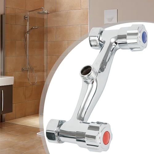 Badezimmer-Duscharmatur, mit Messingventil und Doppelauslass, verchromt, Rückflussverhinderer, einfache Installation für britische Sanitärinstallationen Badezimmer-Duscharmatur, mit Messingventil und Doppelauslass, verchromt, Rückflussverhinderer, einfache Installation für britische Sanitärinstallationen von Filteilect