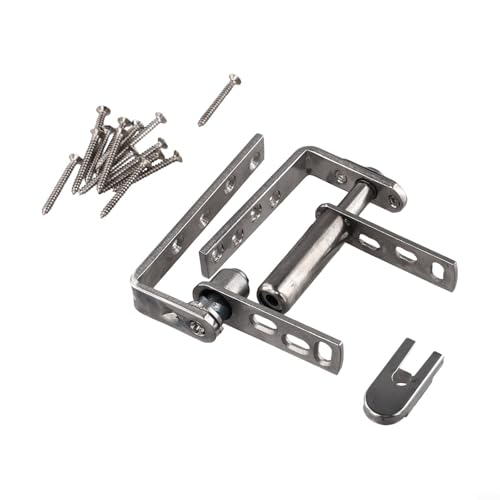 Café-Türscharnier-Set, Edelstahl, selbstwiederkehrend, doppelt schwingend, Limousine, Bar, Theke, Torscharniere mit robuster Feder für reibungsloses, leises Schließen, passend für 16–30 mm (M) von Filteilect