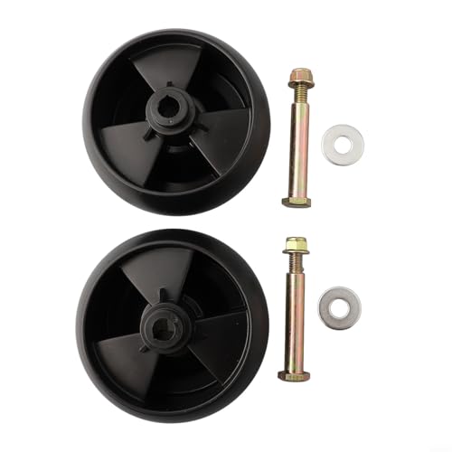 Deck Wheels Set 5 Zoll, Rasentraktor Deck Teile, Anti Rost Ersatz Kit, Gartenmaschinen Zubehör Gartenmaschinen Zubehör für Rasenmäher 734-04155 von Filteilect