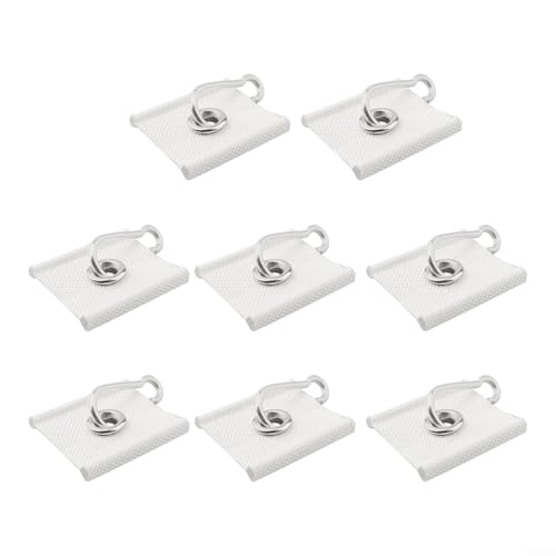 Doppelseitige Markisen-Paspelösen, verstellbare Baldachin-Schienenhaken für Wohnmobil-Vordächer, Campingzelte, Gartenpartys, Veranstaltungen im Freien (weiß) von Filteilect