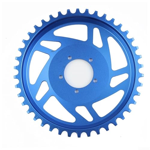 E-Bike 42T Aluminiumlegierung Kettenblatt Offsetkorrektur kompatibel mit Antriebssystemen für reibungslose Fahrleistung, blau oder rot (blau) von Filteilect