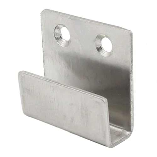 Eckwinkel aus Edelstahl, U-Form, mit Aufhängehaken, rostbeständige Halterung für Fliesen oder Spiegel, Silber, 40 x 11 x 34 mm von Filteilect