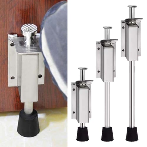 Edelstahl-Fußpedal-Türstopper, vertikale Montage, Türbegrenzer für Eisen-Holztüren, 140 mm, 200 mm, 250 mm (140 mm) von Filteilect