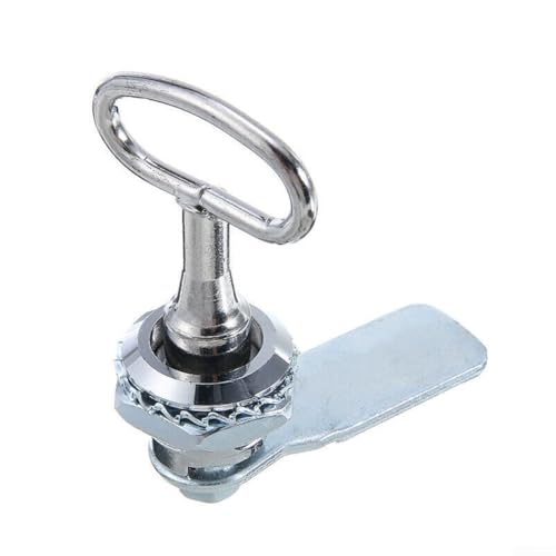 Eisen-Nockenschloss und Schlüssel-Set für elektrische Zähler, Tür, Schrank, Box, Sicherheitsriegel, 7 mm, silberfarbenes Metalldruckguss-Gehäuse, 90 Grad, 180 Grad drehbar Eisen-Nockenschloss und Schlüssel-Set für elektrische Zähler, Tür, Schrank, Box, Sicherheitsriegel, 7 mm, silberfarbenes Metalldruckguss-Gehäuse, 90 Grad, 180 Grad drehbar von Filteilect