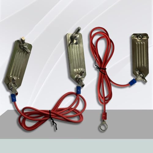 Elektrischer Zaun-Bandverbinder aus Edelstahl mit 1 m isoliertem Draht für Bauernhoftiere, Ziegen, Schafe, Einzel-/Doppelclip-Design (Einzelclip) von Filteilect
