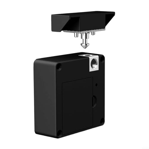 Elektronisches RFID-Schrankschloss mit Metallriegel und Einsteckschloss, kindersicher, babysicher, Schubladen- und Schrankschloss für Holzschränke bis zu 38 mm Dicke, niedrig (Schwarz) von Filteilect