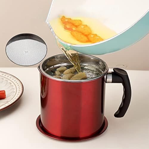 Fettsiebbehälter, 3 l, Edelstahl-Öltopf mit Deckel und feinmaschigem Filter zur Aufbewahrung und Wiederverwendung von Speiseöl, spülmaschinenfest (grün) von Filteilect