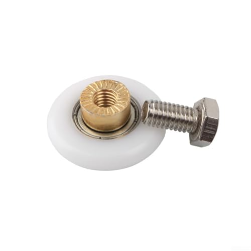 Filteilect 4 Stück Duschraum-Räder-Set, Badezimmer-Schiebetürrollen, Nylon-Kupfer-Räder mit Schrauben, für 4–8 mm Glasdicke (23 mm) von Filteilect