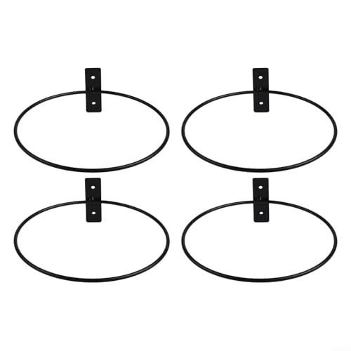 Filteilect 4 Stück robuste Metall-Pflanzenhalter-Ringe, Wandhalterung, Blumentopfhalter, Ringe, Gartenpflanzenaufhänger, Eisenkonstruktion, Balkon-Pflanzenstütze (20,3 cm) von Filteilect