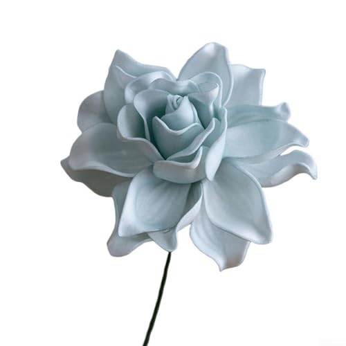 Filteilect 5 x künstliche Gardenien-Blumenstrauß, lebensechte EVA-Details und verstellbare Stiele, für Heimdekoration, Tischdekoration, Hochzeitsdekorationen (blau) von Filteilect