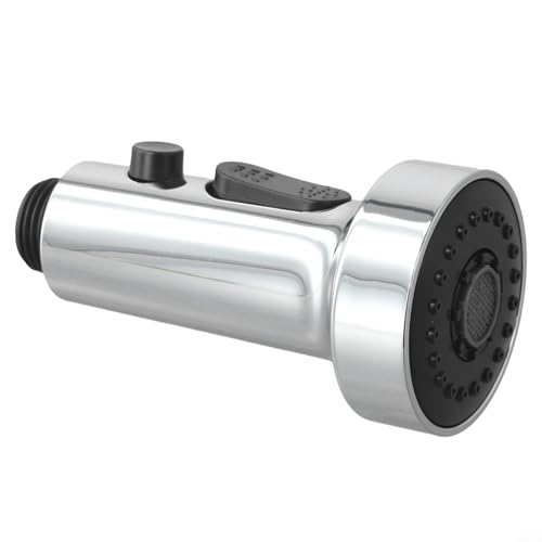 Filteilect Ausziehbare Küchenarmatur mit Sprühkopf, Ersatz mit 3 Einstellungen, 1,27 cm Anschluss, ABS-Kunststoff, Chrom oder gebürstete Oberfläche für Küchenspüle von Filteilect