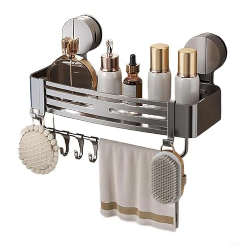 Filteilect Badezimmer-Eckregal, ohne Bohren, Saugnapf, Wandhalterung, Aufbewahrungs-Organizer, Aluminium, rechteckiges Regal für Dusche, Toilettenartikel mit Haken Filteilect Badezimmer-Eckregal, ohne Bohren, Saugnapf, Wandhalterung, Aufbewahrungs-Organizer, Aluminium, rechteckiges Regal für Dusche, Toilettenartikel mit Haken von Filteilect