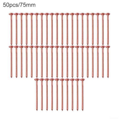 Filteilect Baumwurzelbehandlung aus reinem Kupfer, Nägel, Gartenstumpfentfernung, professionelles Hardware-Werkzeug, für Pflanzenkontrolle, 75 mm, 50 Stück (E) von Filteilect