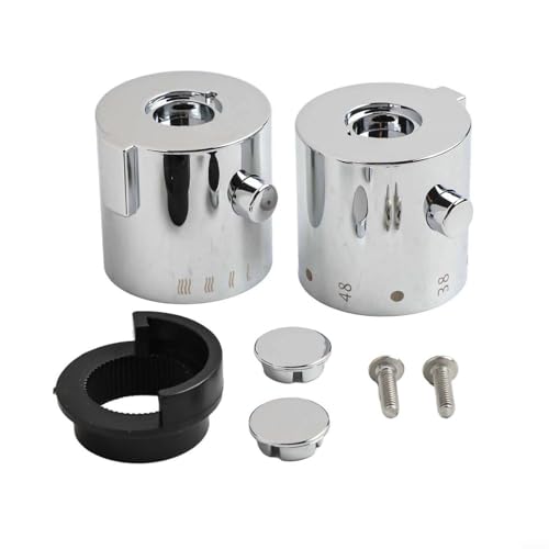 Filteilect Chrom Thermostat-Dusch-Temperaturregler-Griff-Set, für Temperaturregler, Dusche, Badezimmer-Duscharmatur-Set von Filteilect