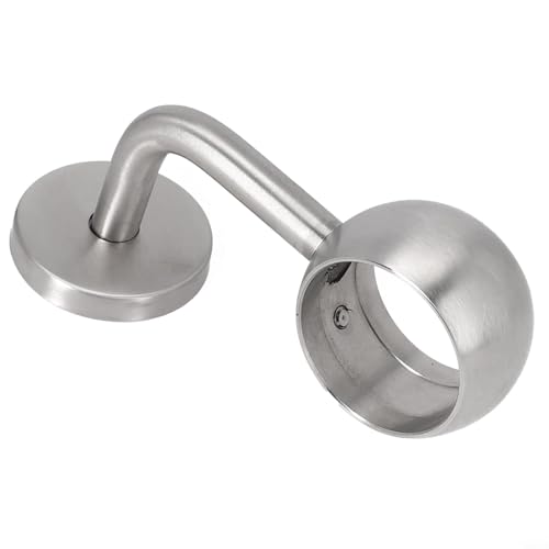 Filteilect Edelstahl-Handlaufhalterung, 90 °, runde Rohrhalterung mit poliertem Chrom-Finish, verdeckte Befestigungen und Gewindestange für sichere Treppe oder Schrankstange (42 mm) von Filteilect