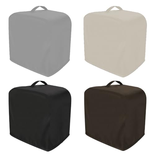 Filteilect Eismaschinen-Abdeckung für tragbare Arbeitsplatten-Eismaschine, 210D Oxford-Stoff, wasserdichter Staubschutz mit verstellbarem Riemen und Griffen, 33 x 43 x 38 cm (grau) von Filteilect