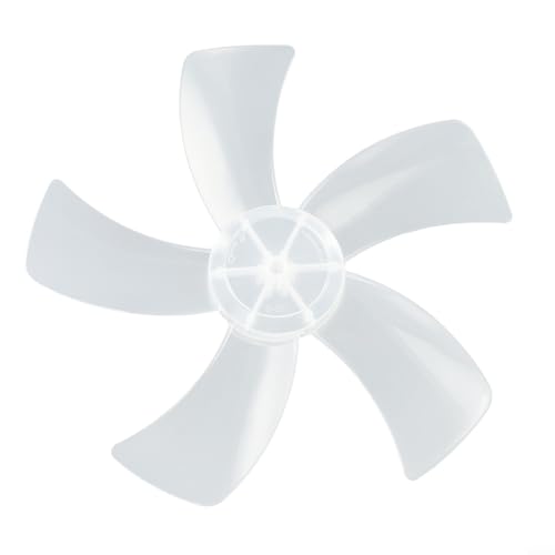 Filteilect Ersatz-Lüfterblatt, 30,5 cm, 5 Blätter, PP-Kunststoff, Standventilator, Zubehör mit Mutterabdeckung, Schwarz / Weiß, 280 mm Standventilatorteile (weiß) von Filteilect