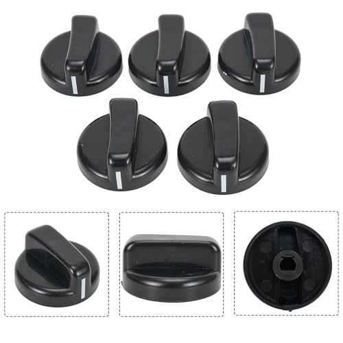 Filteilect Ersatzknöpfe für Gasherd, Schwarz, Kunststoff, Drehschalter, Reparaturzubehör, 8 mm Öffnung, 4,3 cm Durchmesser, kompatibel mit den meisten Gaskochern, 5 Stück Filteilect Ersatzknöpfe für Gasherd, Schwarz, Kunststoff, Drehschalter, Reparaturzubehör, 8 mm Öffnung, 4,3 cm Durchmesser, kompatibel mit den meisten Gaskochern, 5 Stück von Filteilect