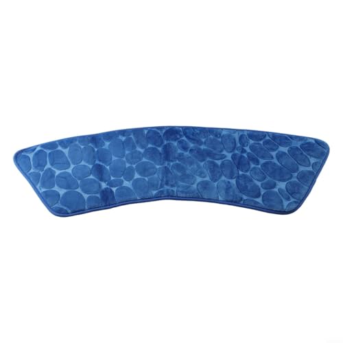 Filteilect Gebogene Duschmatte, Badematten, rutschfeste Badezimmermatten, Sektor-Eck-Duschmatte, waschbar, Polyester, saugfähig, Bodenmatte für Dusche (Königsblau) von Filteilect