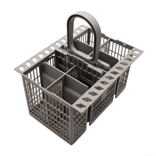 Filteilect Geschirrspüler Besteckkorb für Bauknecht C00257140 C00386607 386607 257140 grau Kunststoff abnehmbarer runder Griff für verschiedene Modelle von Filteilect