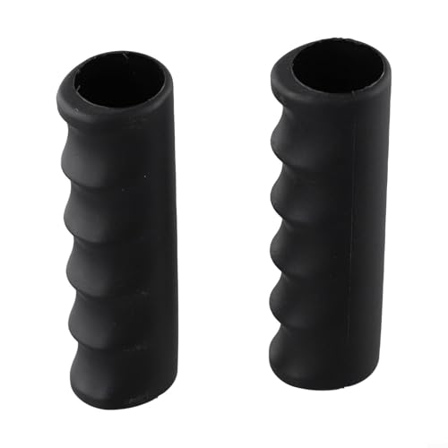 Filteilect Gummigriffe für 22–30 mm runde Rohre, schwarze Ersatzgriffe mit rutschfestem Rillen-Design, wetterfest, stoßdämpfend (118 x 28 mm), 2 Stück von Filteilect