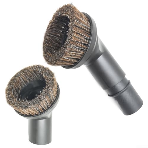 Filteilect Kärcher kompatibler runder Bürstenkopfaufsatz für Staubsauger der Serie T7, T11, T14, NT20/30, 35 mm, mit weichen Rosshaarborsten (2) von Filteilect