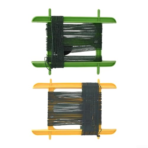 Filteilect Krabben-Handleine für Krabben, bunter Griffrahmen mit 13 m Nylonschnur, Ködertasche und Gewicht, keine Haken, Strand oder Pier (grün + gelb) von Filteilect