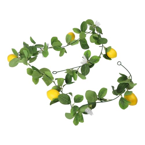 Filteilect Künstliche Zitronenranke, grüne Pflanze, Simulationsgirlande für Innenfenster, Tür, Klimaanlage, Heimdekoration, Party-Event, 170–200 cm (B) von Filteilect
