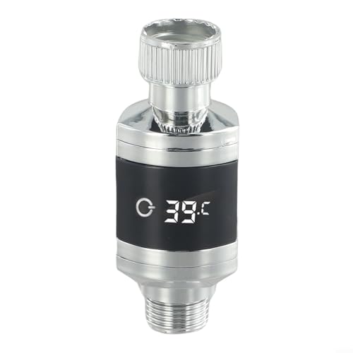 Filteilect LED Duschwasserthermometer mit digitaler Leistungsanzeige, Temperatur- und Feuchtigkeitssensor für den Haushalt, 1/2 Zoll Schnittstelle ABS PC Material von Filteilect
