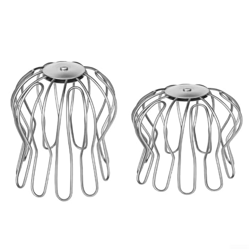 Filteilect Laubfangkorb, Zink-Eisendraht, Dachrinnenschutz, Fallrohr, Laubschutz, 75–85 mm, 90–100 mm, für Garten, Balkon, Abflussfilter, 2 Stück von Filteilect