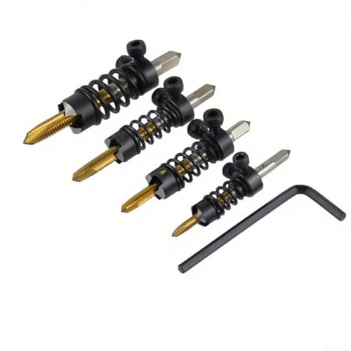 Filteilect M2.5-M6 Gewindeschneider Fase gerade Nutgewindebohrer Anfasmaschine Werkzeug für Drehmaschine Metallbearbeitung HSS Elektrowerkzeug Bohrer-Set (4 Stück) von Filteilect