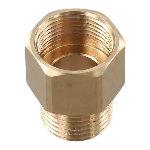 Filteilect M22 14 mm Buchse auf G1/2 Außengewinde Messing Adapter für elektrischen Hochdruckreiniger, Hochdruckreiniger-Schlauchanschluss, 4500 PSI metrisches Gewinde für von Filteilect